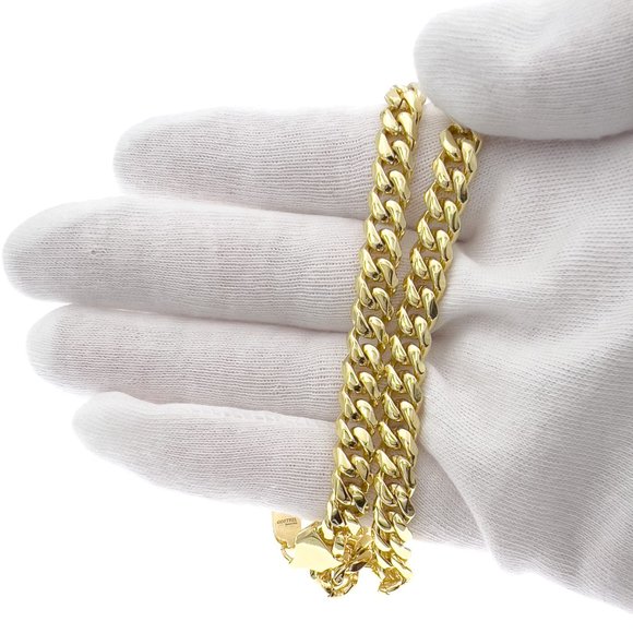 Miami Cuban Link Chain Necklace 7mm 24" - Picture 1 of 4
